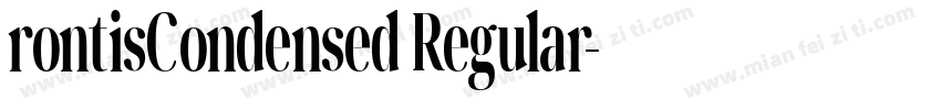 rontisCondensed Regular字体转换